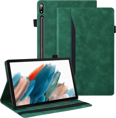 Vista 20 de Dteck Funda inteligente de cuero para Samsung Galaxy Tab S8 Ultra de 14.6 pulgadas 2022, azul con bolsillo frontal, soporte de múltiples ángulos