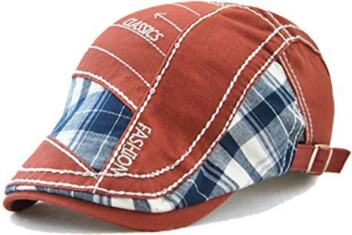 Vista 15 de M MOACC - Gorra de hombre de algodón ajustable con hebilla, boina, sombrero de periodista, gorro Cabbie Gatsby, gorras de conducción, gorras planas