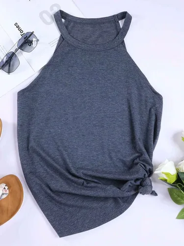 Vista 5 de Cozyease Top de verano liso liso sin relleno para mujer