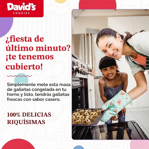 Vista 5 de David's Cookies - Masa de galletas congeladas sin gluten con chispas de chocolate, 64