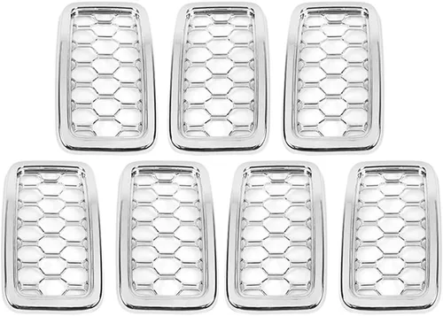 Vista 9 de Hoolcar Insertos de malla para parrilla delantera compatibles con Jeep Grand Cherokee 2017-2020, insertos de rejilla de clip, accesorios exteriores
