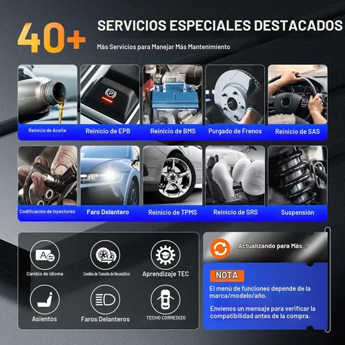 Vista 7 de Autel Escáner TPMS MaxiCOM MK900-TS, herramienta bidireccional 2026 actualizada de MaxiCheck MX808S-TS, MK808S-TS, MS906TS con servicio 40+, más
