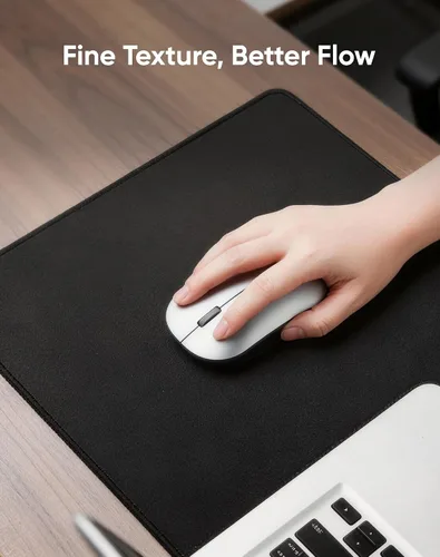 Vista 6 de Reniteco Alfombrilla de ratón grande para juegos con bordes cosidos duraderos, base de goma antideslizante, alfombrilla grande de ratón y teclado