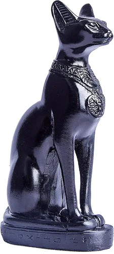 Vista 3 de EASCHEER Estatua de diosa egipcia de gato Bastet Decoración egipcia 1 pieza (10.7 cm Negro)