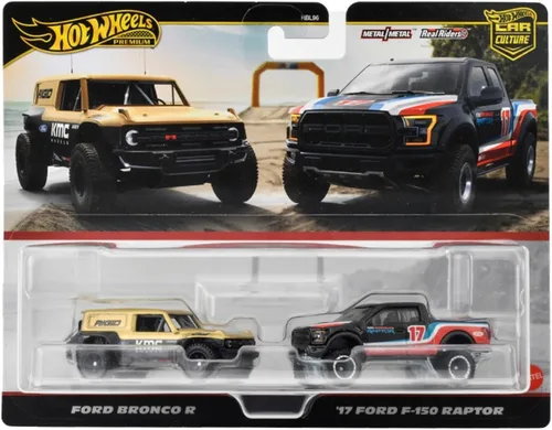 Vista 6 de Ford Bronco R & F-150 Raptor Paquete de 2 - Hot Wheels Premium Scala 1/64