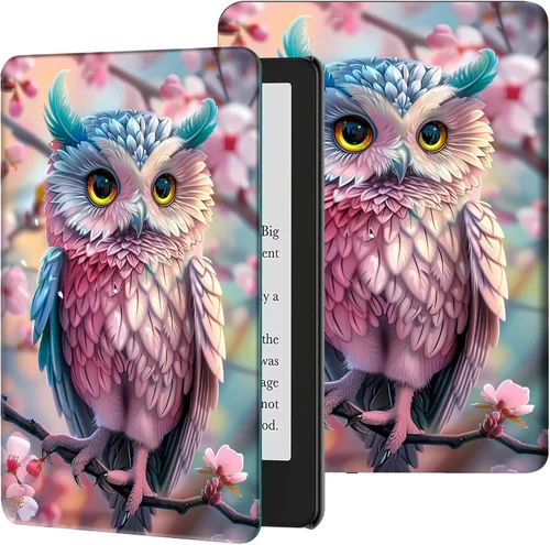 Vista 12 de Funda para Kindle de 6 pulgadas (11.ª generación, versión 2024/2022) delgada de piel sintética, ajustable, multiángulo, Smart Shell con función