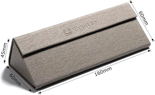 Vista 5 de Funda plegable para lentes que se pliega para llevar cuero y se cierra con imanes