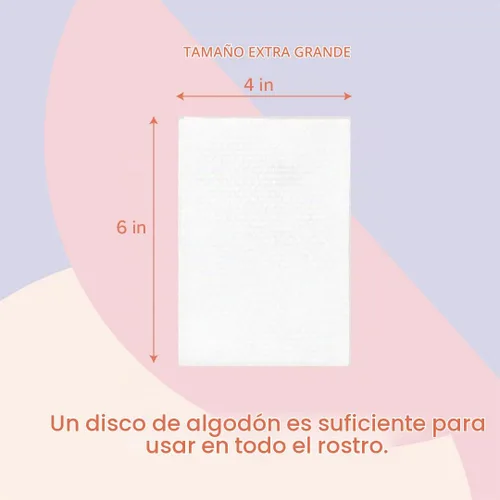 Vista 6 de White Rabbit Naked Cotton Classic - Almohadillas de algodón 100% premium para uso de tóner, removedor de maquillaje y máscaras Sin blanquear, sin