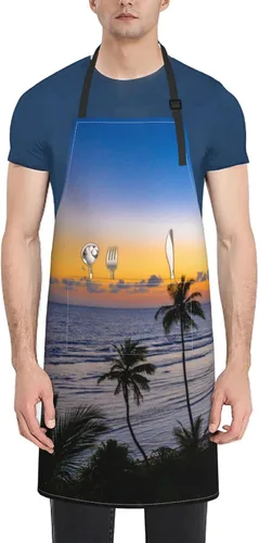 Vista 8 de Delantales personalizados con dos bolsillos, delantal personalizado para hombre, diseño de tu propia foto, logotipo, delantal de chef, longitud