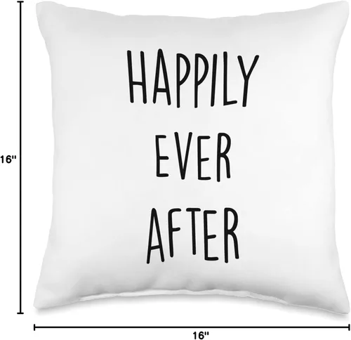 Vista 4 de SpreadPassion Happily Ever After - Almohada (16 x 16 pulgadas), multicolor