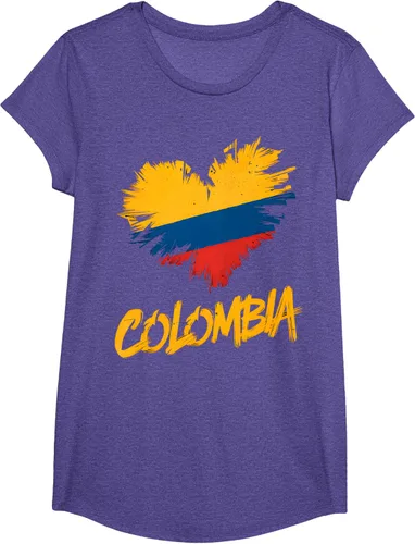 Vista 15 de Camiseta con la bandera del corazón de Colombia