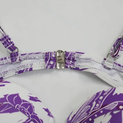 Vista 7 de GQIZLPWF Traje de baño de 3 piezas para mujer, estilo vintage, floral, envolvente, verano, vacaciones, traje de baño, Z2361-púrpura