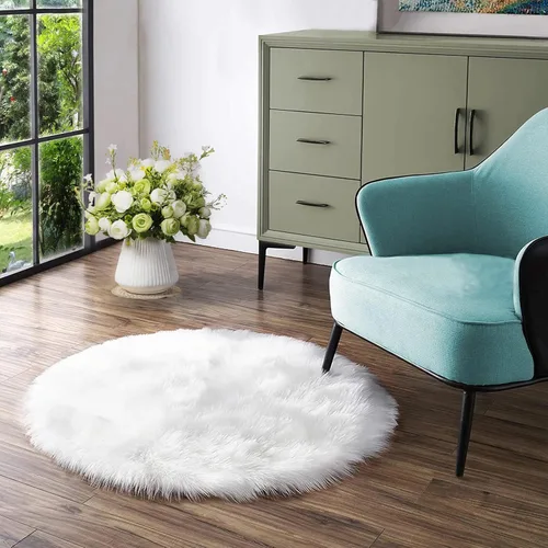 Vista 87 de Latepis - Alfombra rectangular de piel sintética tipo lana de oveja suave y esponjosa de estilo bohemio para sala de estar, dormitorio y residencias