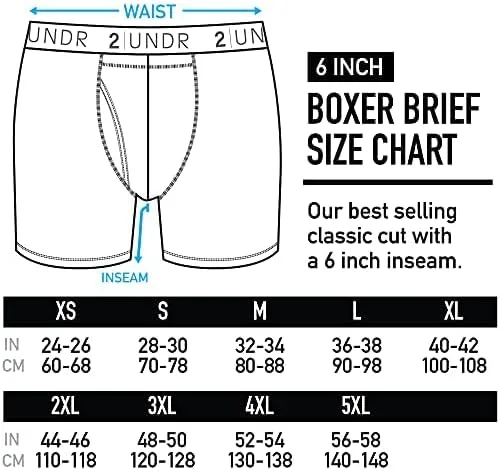 Vista 2 de 2UNDR Men's Swing Shift 6" Boxer Briefs
