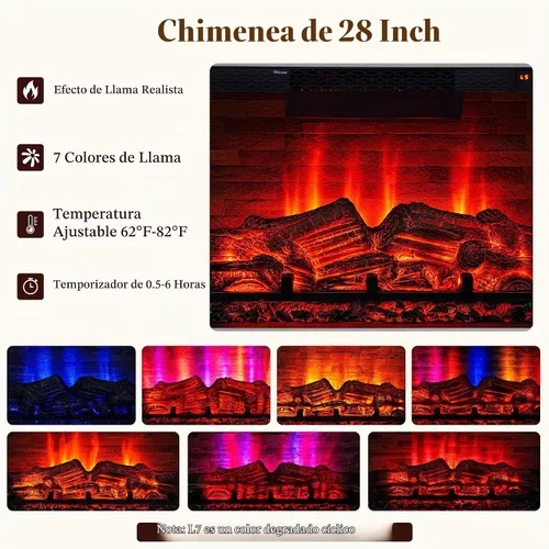 Vista 2 de AMERLIFE Soporte de TV con chimenea de 70 pulgadas para televisores de hasta 80 pulgadas, consola multimedia con armarios de almacenamiento
