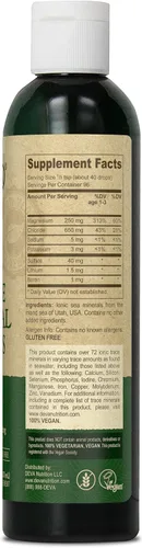 Vista 4 de DEVA Gotas minerales veganas con trazas iónicas, bajas en sodio, equilibrio de pH, suministro para 96 días, 8 onzas líquidas