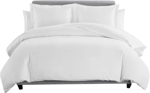 Vista 9 de sheetsnthings Juego de ropa de cama matrimonial de 600 hilos, 100% algodón de 7 piezas, funda de edredón y fundas de almohada con sábanas de cama
