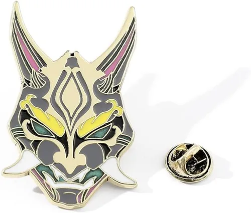 Vista 2 de Genshin Hutao Brooch Pin - Hutao Characters Cosplay Enamel Brooch Lapel Pin - Gift for Fans, Women and Girls