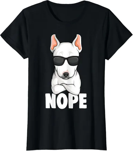 Vista 34 de Camiseta de perro Bull Terrier para niños y mujeres, Negro