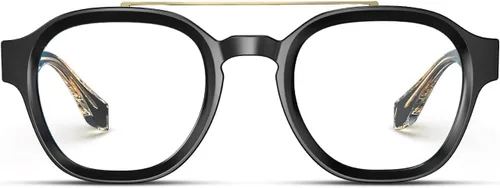 Vista 6 de VISOONE Gafas retro redondas antifatiga ocular de metal medianas, gafas de bloqueo de luz azul para juegos de computadora, mujeres y hombres, Sanford