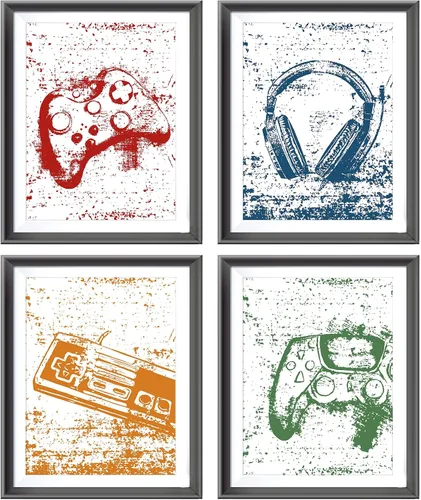 Vista 14 de AEHIE Póster artístico de pared para sala de juegos para niños, adolescentes, niños, dormitorio, sala de juegos, decoración de sala de juegos, club