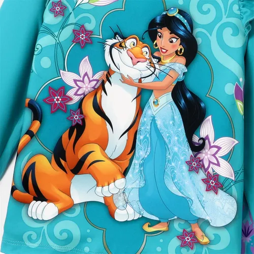 Vista 4 de Disney Conjunto de 2 piezas de sudadera y leggings con mangas con volantes para niñas pequeñas de princesa