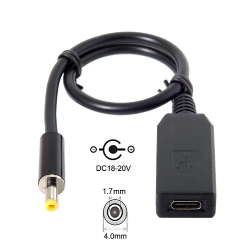 Vista 4 de chenyang Adaptador USB C a CC 20V USB C a 0.157 * 0.067 in Enchufe de alimentación PD 65W Emulador Trigger Cable de carga
