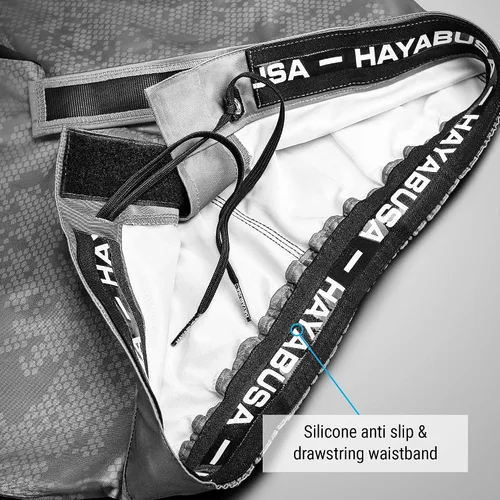 Vista 2 de Hayabusa Pantalones cortos Hexagonales para ejercitarse y practicar MMA.