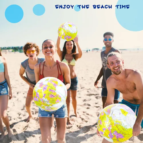 Vista 7 de Globo inflable de 16 pulgadas para inflar, globo del mundo de PVC, bola de playa, juguetes para niños, juego de piscina, juego en el aula, jugar