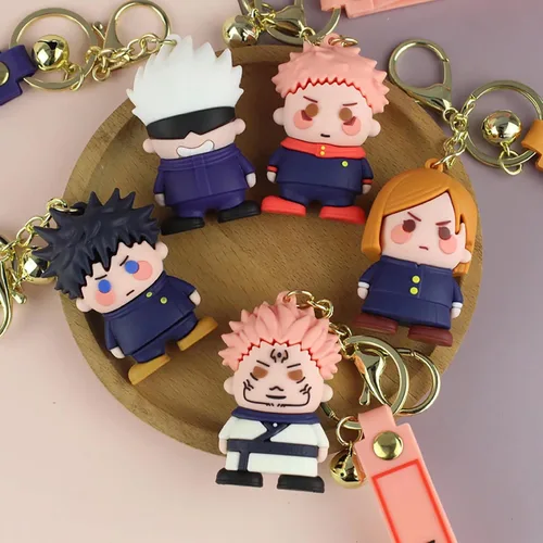 Vista 5 de SXTQFDC Anime Jujutsu Kaisen Llavero Sukuna Yuji Itadori Llavero Bolsa Adornos