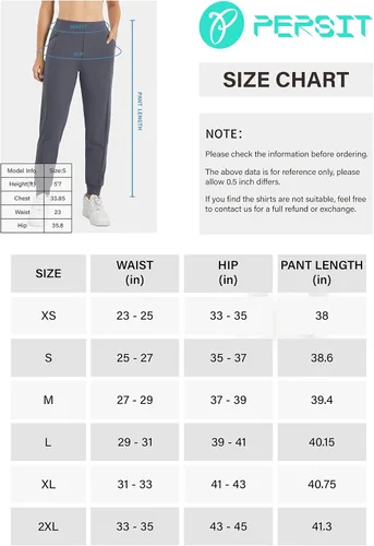 Vista 5 de PERSIT Pantalones deportivos con forro polar para mujer, resistentes al agua, con bolsillos