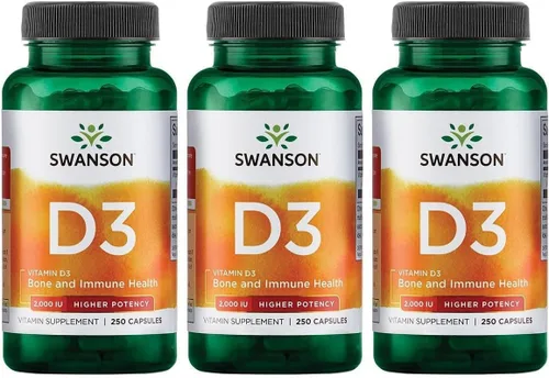 Vista 8 de Swanson Vitamina D-3 de mayor potencia 2000 UI (50 mcg), 250 cápsulas