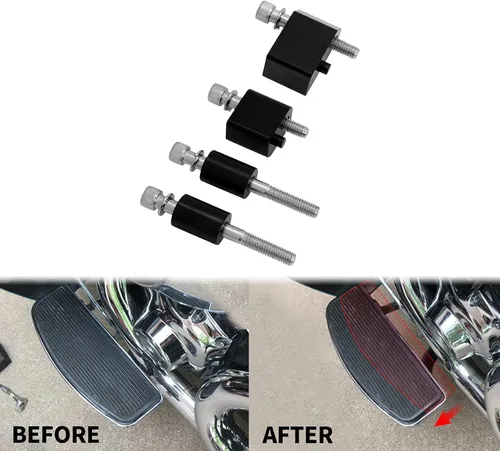 Vista 3 de Kit de Extensión de Piso para Conductor de 1-1/4'' Compatible con Harley Touring Electra Glides, Road Glides, Road Kings, Street Glides 2009-2024