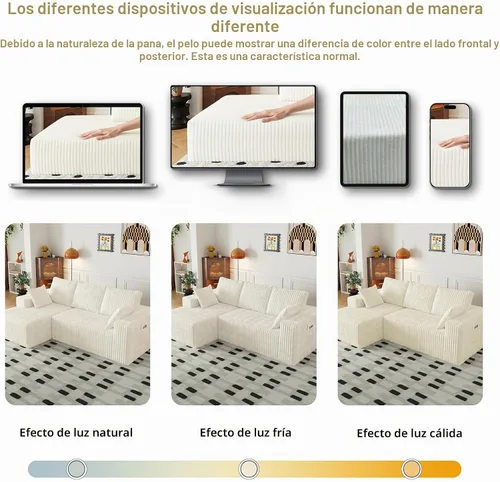 Vista 7 de Sofá modular de nube seccional de 108 pulgadas para sala de estar, asiento profundo en forma de L, sofá sin hueso con diván de gran tamaño, cómodo