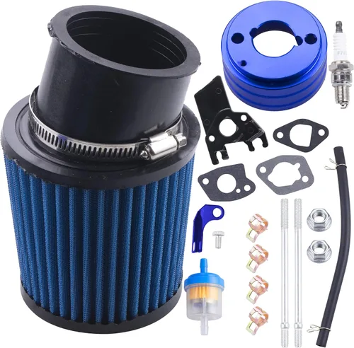 Vista 12 de Kit de Adaptador de Filtro de Aire de Carburador Mejorado de Alto Rendimiento con Bujía de Admisión Compatible con Predator 212cc 6.5 Hp Honda Gx160