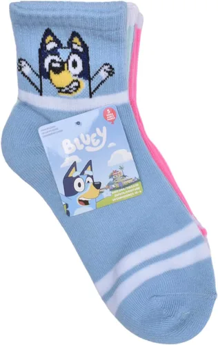 Vista 4 de Bluey 5 unidades de calcetines cortos para porristas Azul (paquete de 5)