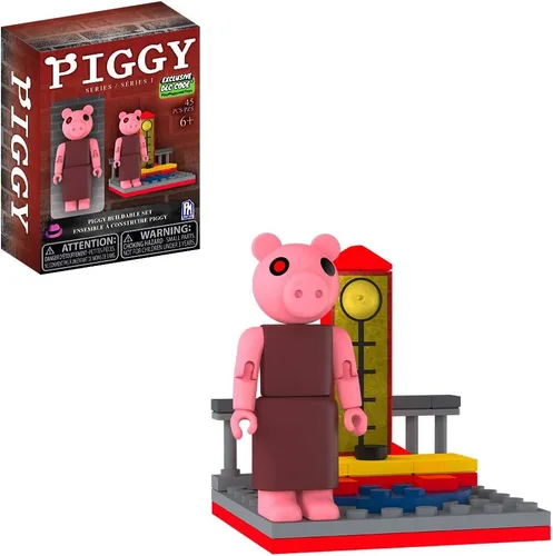 Vista 6 de PIGGY - Juego de figuras Badgy Buildable - Juego de ladrillos de construcción Badgy Serie 1 - Incluye DLC