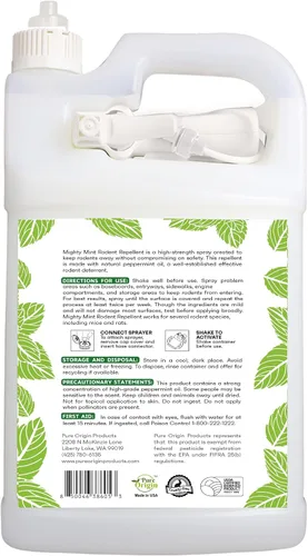 Vista 8 de Mighty Mint Spray Repelente de Roedores de Aceite de Menta con Paño de Microfibra – Control Natural para Interiores y Exteriores para Ratones
