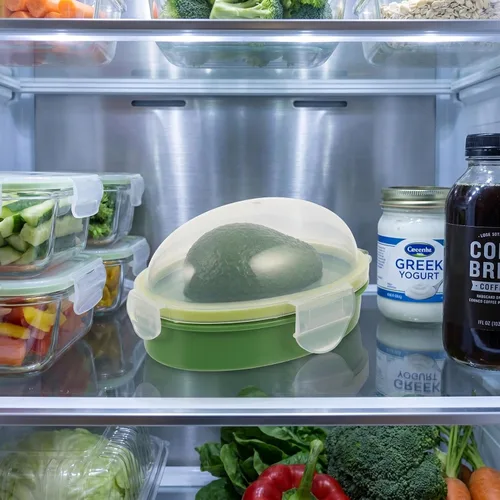 Vista 2 de DOITOOL Aguacate Keeper, contenedor de almacenamiento de aguacates, soporte reutilizable para ahorrador, recipiente de silicona para refrigerador