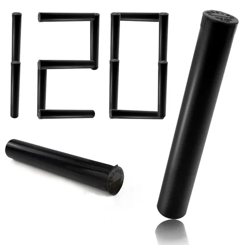Vista 8 de TORMEN - Tubos herméticos impermeables de 4.567 in, contenedor con tapa para apretar, 6 unidades, color negro Tubos de plástico herméticos