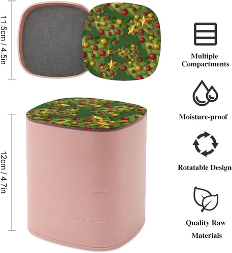 Vista 2 de jewelry cases for travel Rotate The Jewelry Box Decoration Design Christmas Tree New Year jewelry cases for necklaces & necklaces,jewelry cases for