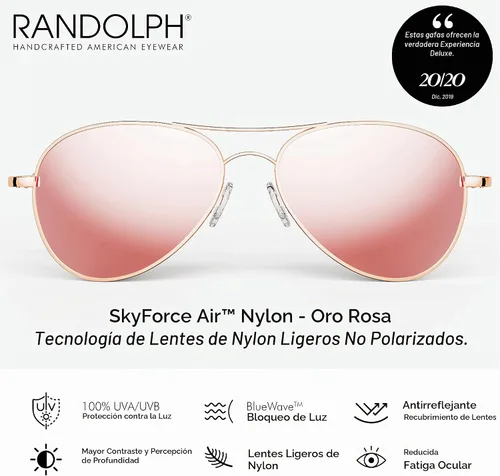 Vista 2 de Randolph Eyewear Amelia Aviator Sunglasses for Women – Aviator Glasses with Non-Polarized & Polarized Lenses