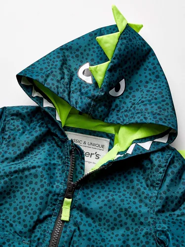 Vista 3 de Carter's Critter Rainslicker - Chaqueta impermeable ligera para niños, Verde