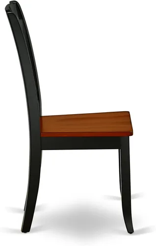 Vista 6 de East West Furniture ANDA3-BCH-W Juego de mesa de comedor de 3 piezas para espacios pequeños contiene una mesa de cocina redonda con pedestal y 2