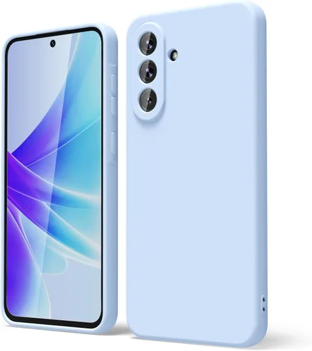 Vista 141 de oakxco Funda para teléfono Samsung Galaxy A12 con agarre de silicona líquida, linda delgada fina suave cubierta de gel de goma TPU lisa para mujeres