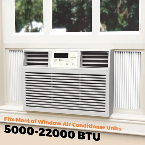 Vista 5 de GCGOODS Paneles laterales de aire acondicionado para ventana con doble capa, kit de panel lateral de aire acondicionado de ventana aislante