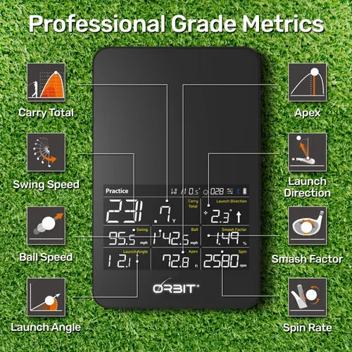 Vista 5 de OPTISHOT Orbit Simulador de golf y monitor de lanzamiento Simuladores de golf para el hogar con software Orion - Monitor de lanzamiento de golf - 20