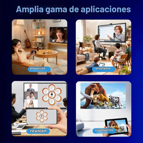 Vista 5 de Adaptador de pantalla inalámbrico 4K para TV, casting y duplicación para iOS Android Refleje el contenido de dispositivos Mac, iOS y Android a