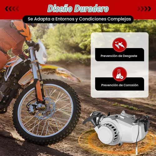 Vista 7 de Kit de motor de 2 tiempos de 49 cc, motor de arranque manual mini para mini bicicleta de bolsillo, mini bicicleta de tierra, ATV o patinete
