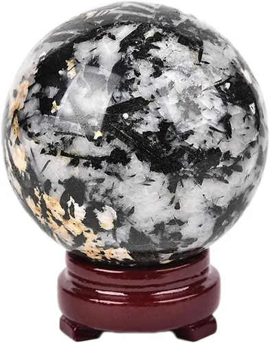 Vista 35 de JIC Gem Piedra Natural de Jaspe Africano Cristal de Curación Esfera Adivinación Bola de Piedra Preciosa, Feng Shui Reiki Aura Decoración